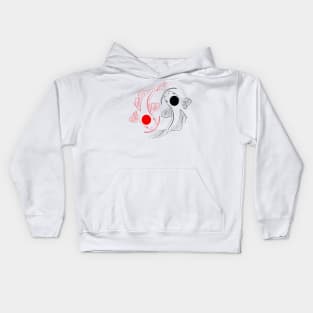 Koi fish yin yang Kids Hoodie